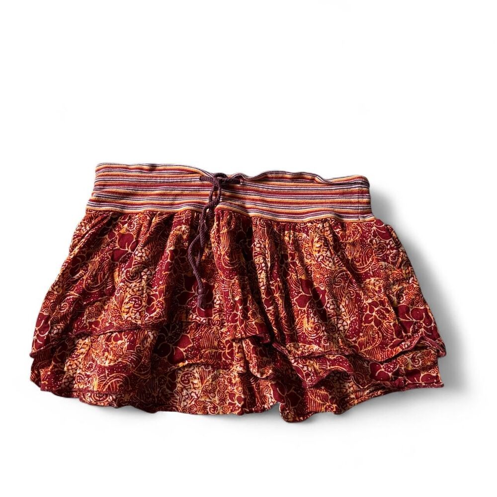 Planet-gold Women's Orange and Red Shorts